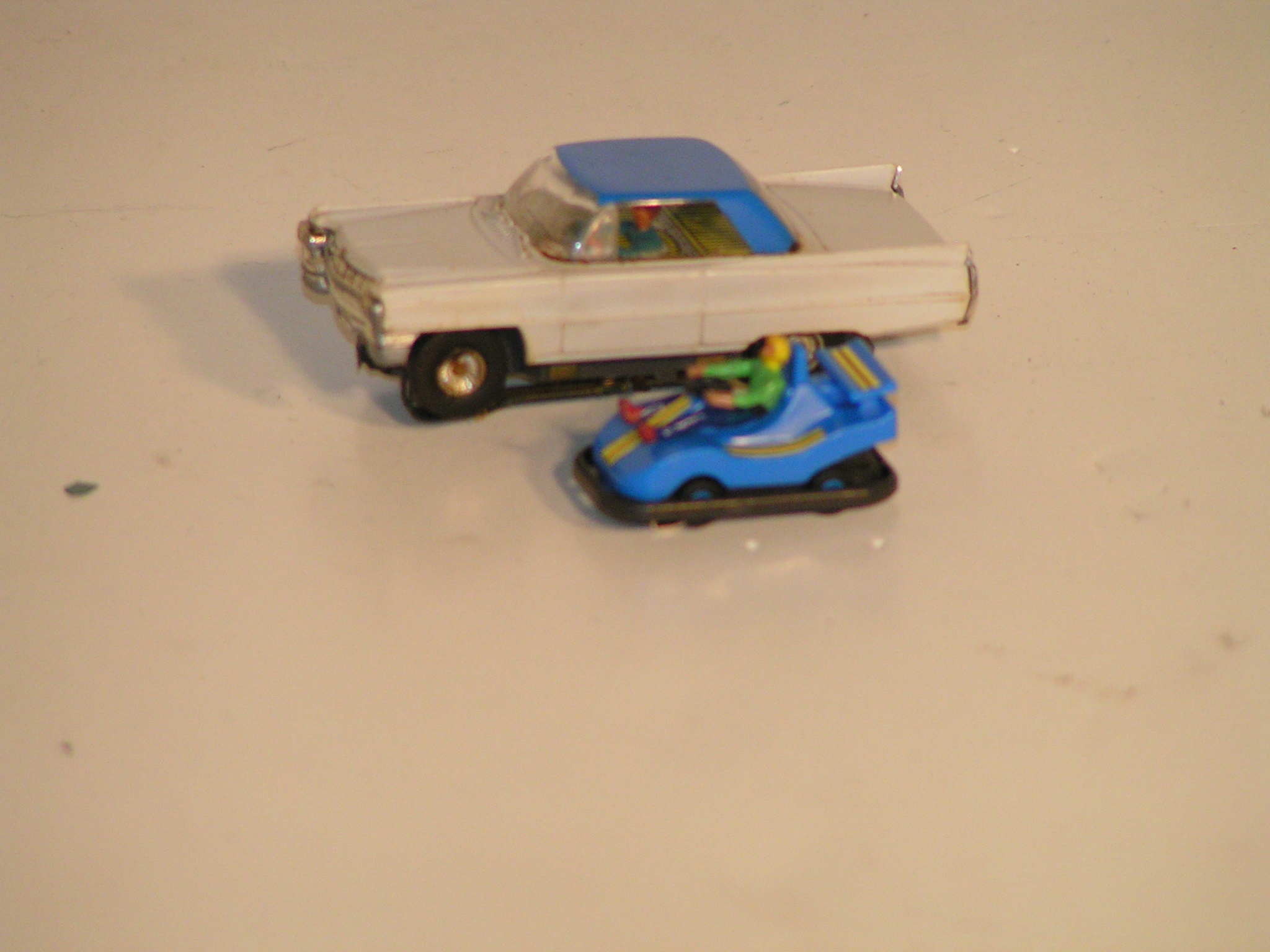 COMPARING THE HO SCALE FALLER CADILLAC & THE NEW HO SCALE FALLER GO KART.