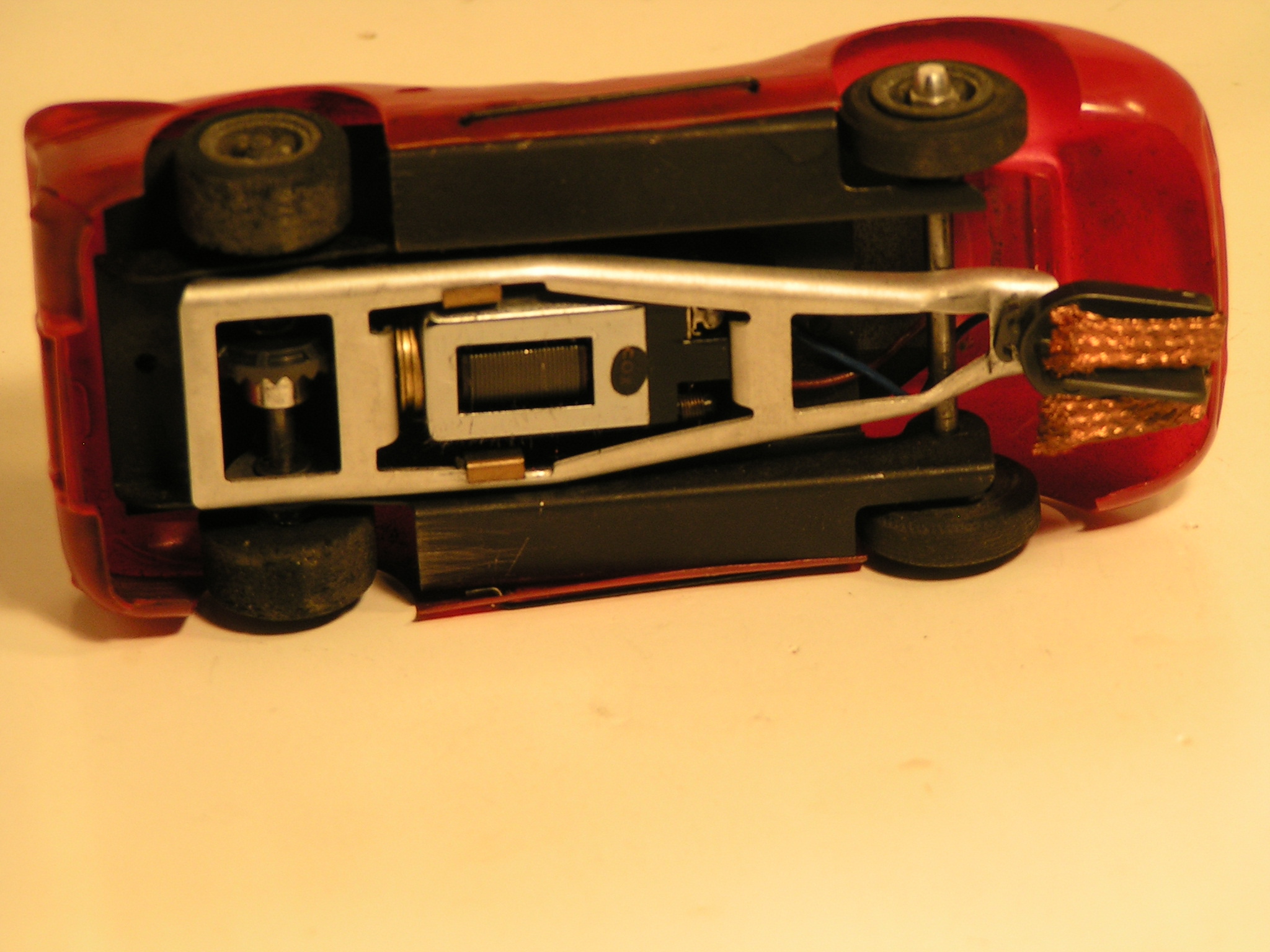 UNDERSIDE OF THE VAC BODIED FERRARI