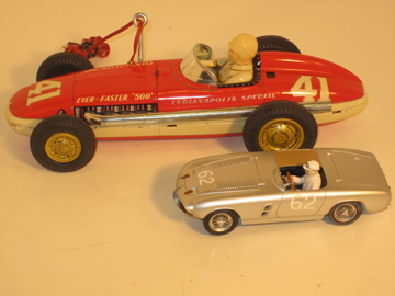 THE 9 INCH 'EVER FAST' INDY RACER NEXT TO A TOPSLOT 1/32 PEGASO