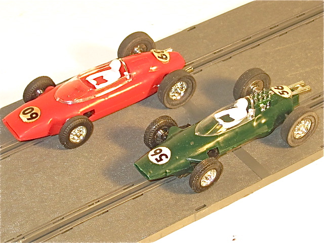 1/40TH SCALE LOTUS 25 & FERRARI 156 AREO FROM THE SET. SAME AS THE FRENCH COMPANY JOUEF