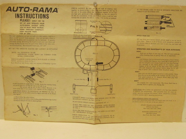 INSTRUCTION SHEET FROM THE RARE 1/32ND JAMES BOND SET