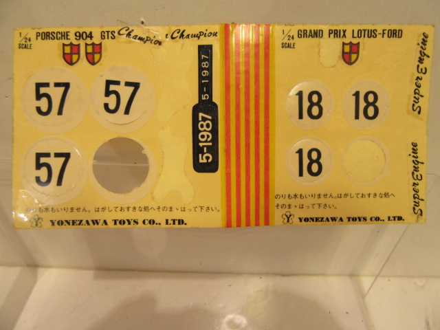 1/24TH SCALE DECAL SHEET