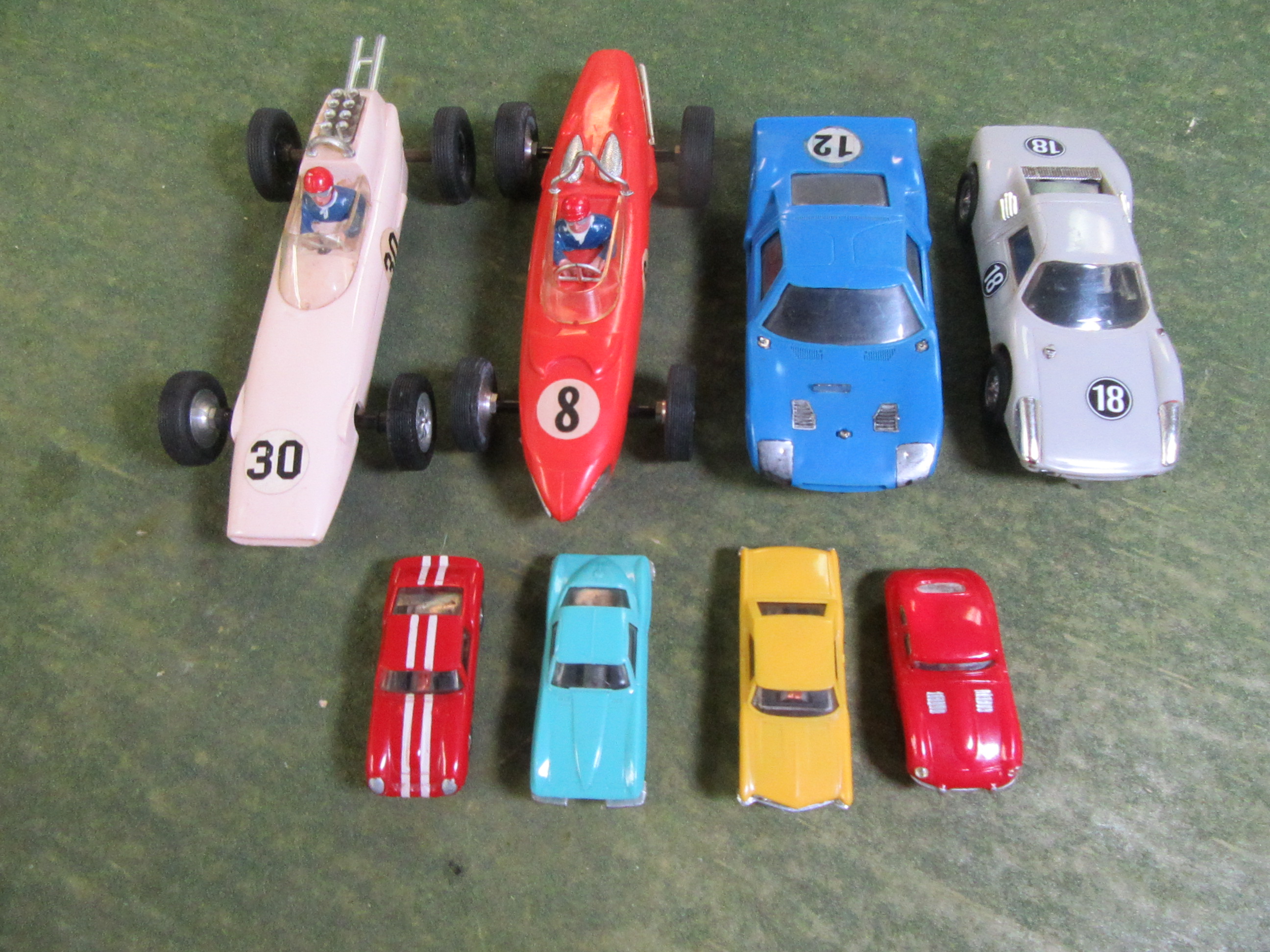 ALL CARS FROM THE 3 HURRICANE/RSL SETS-HO,1/32ND, AND 1/24TH SCALE.