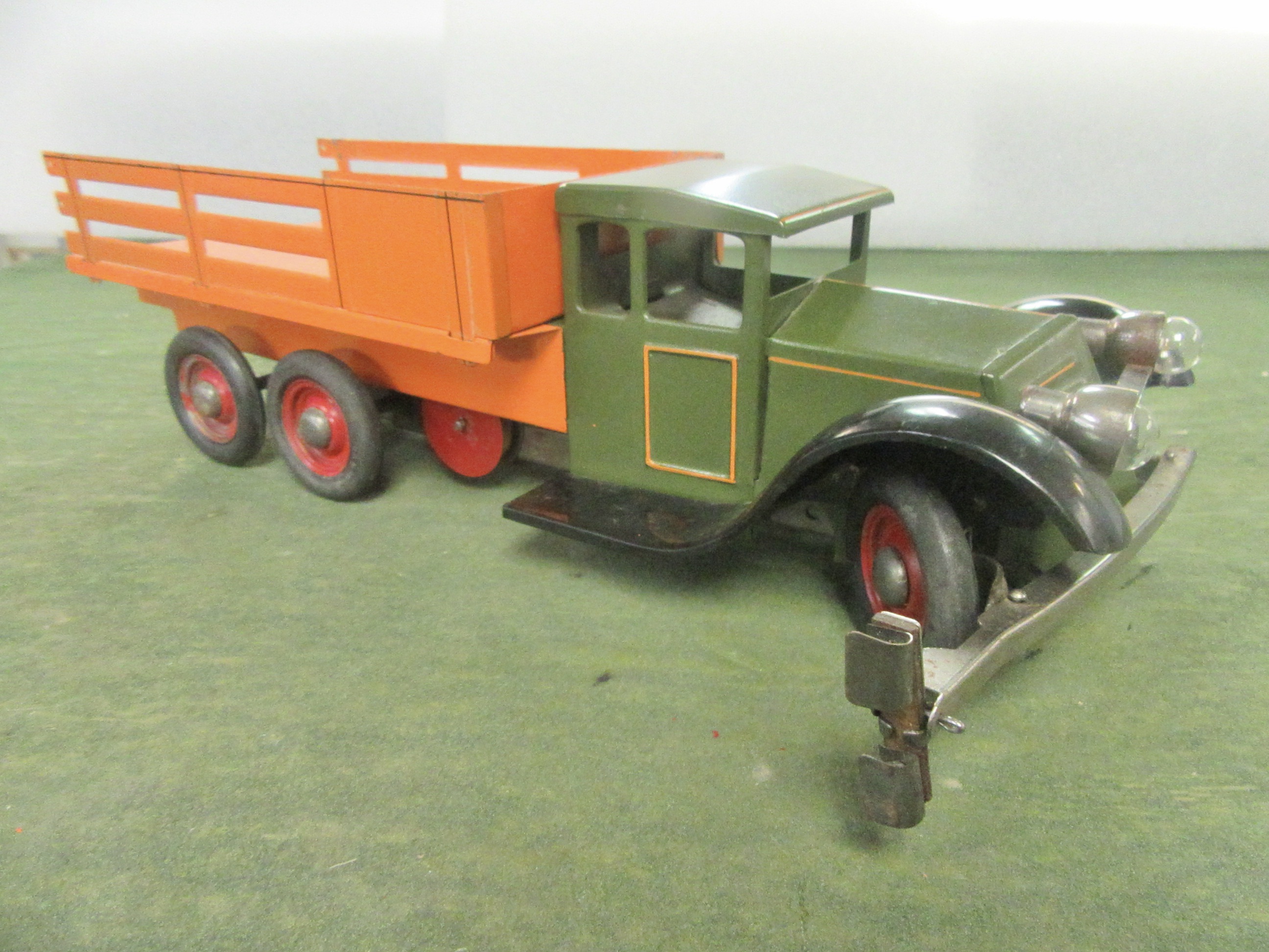 1931-33 STAKE BED TRUCK WITH ELECTRIC HEADLIGHTS LIGHTS. RARE
