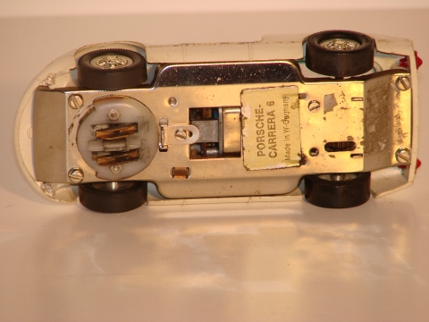 BOTTOM OF THE 1/32ND SCALE PORSCHE CARRERA 6