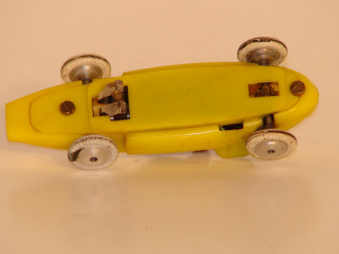 UNDERSIDE OF 1/43RD SCALE COOPER. 1ST VERSION.