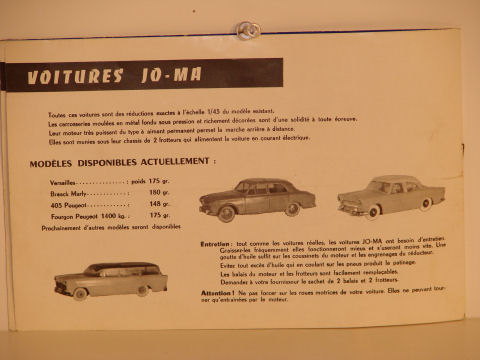 1950S CATALOG FOR THE DIECAST CARS.