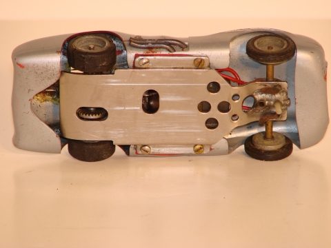 UNDERSIDE OF THE MERCEDES SILVER ARROW BUILT BY GENE WALLINGFORD.