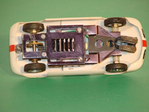 UNDERSIDE OF THE 1/32ND SCALE LOTUS 30,KIT VERSION 