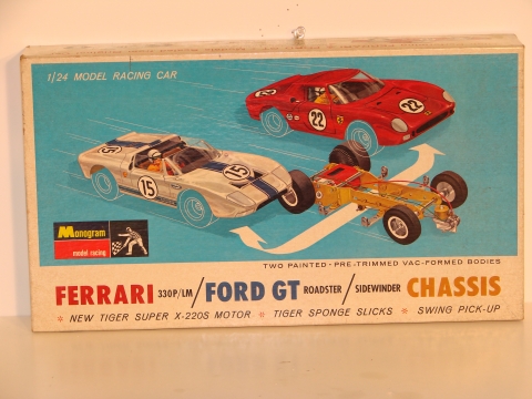 BOX TOP FOR THE 1/24TH SCALE VACUUM BODY FERRARI & FORD GT KIT. MIB