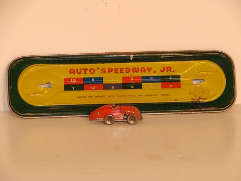 TINPLATE WINDUP RACE SET,1930S.