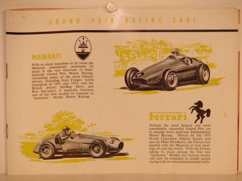 CATALOG SHOWING THE EARLY METAL CARS. 1957-59